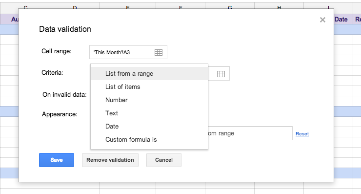 Data validation